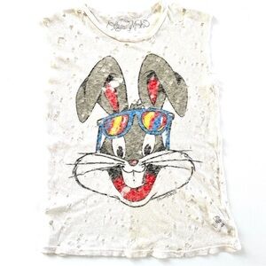 Lauren Moshi Bugs Bunny Distressed Toddler Tank Top